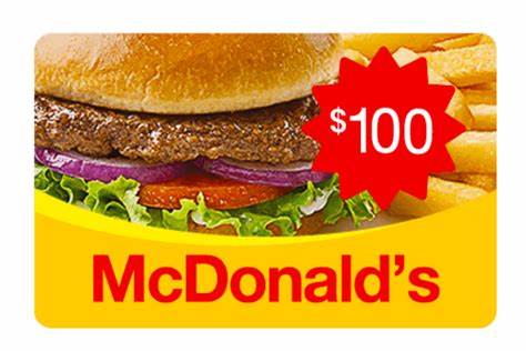  $100 McDonald's GC